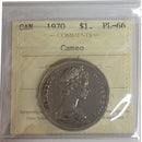 1970 Canada Nickel Dollar Certifield ICCS PL-66 Cameo