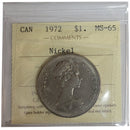 1972 Canada Nickel Dollar Certifield ICCS MS-65