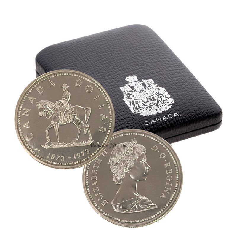 1973 Canada Dollar (RCMP)Royal Canadian Mounted Police Centennial Specimen Silver Dollar