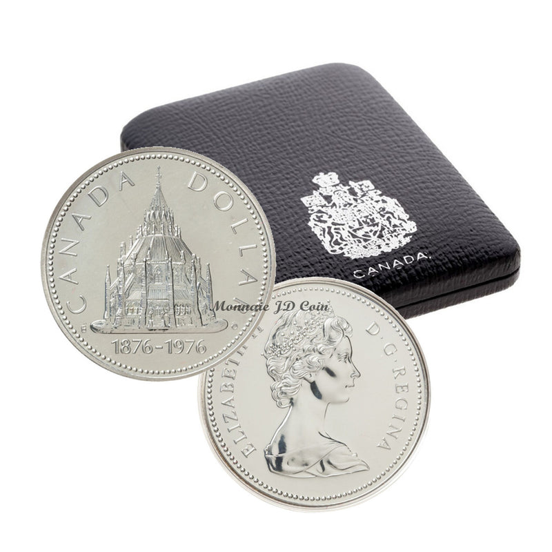 1976 Canada Dollar Library Of Parlement Specimen Silver Dollar