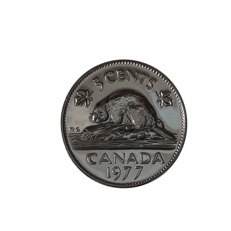 1977 High 7 Canada 5 Cents Specimen