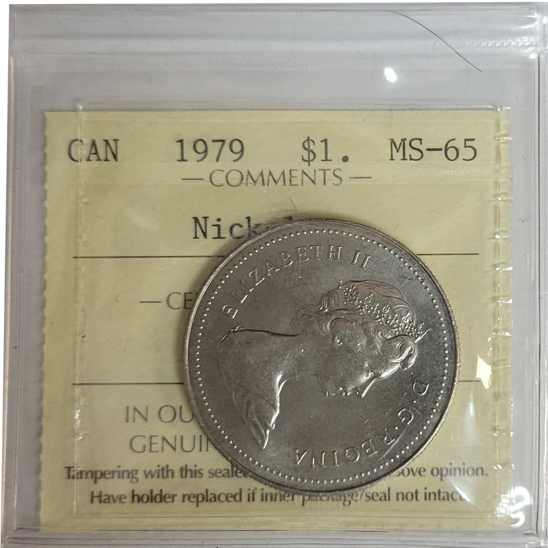 1979 Canada Nickel Dollar Certifield ICCS MS-65