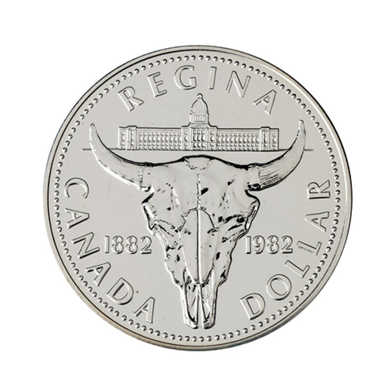 1982 Canada Dollar Regina Centennial Brillant Uncirculated Silver