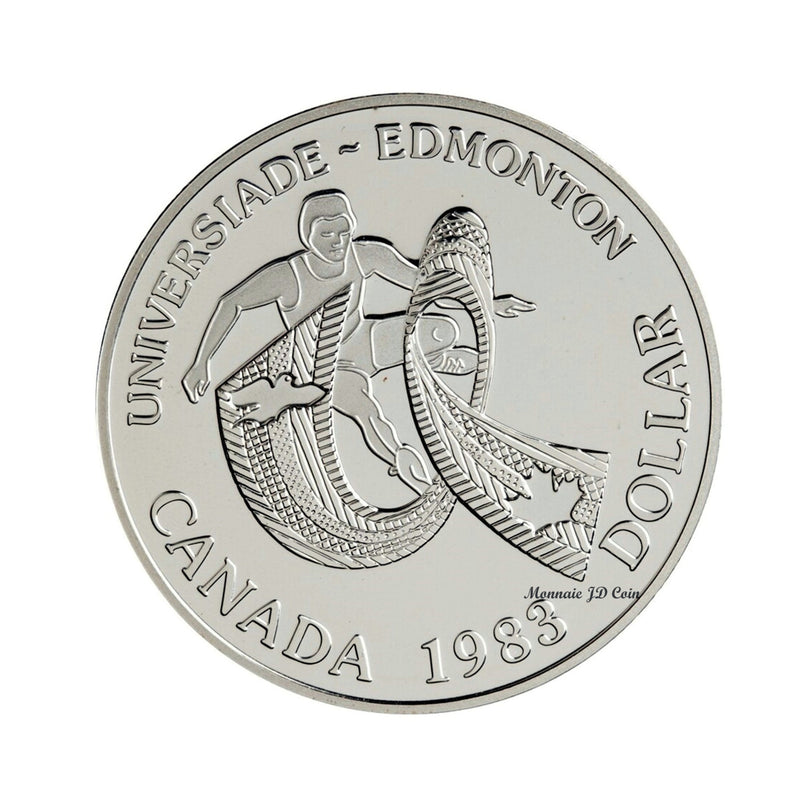 1983 Canada Dollar World University Games Proof Silver