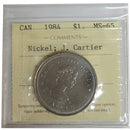 1984 Canada Nickel Dollar Certifield ICCS MS-65 J.Cartier
