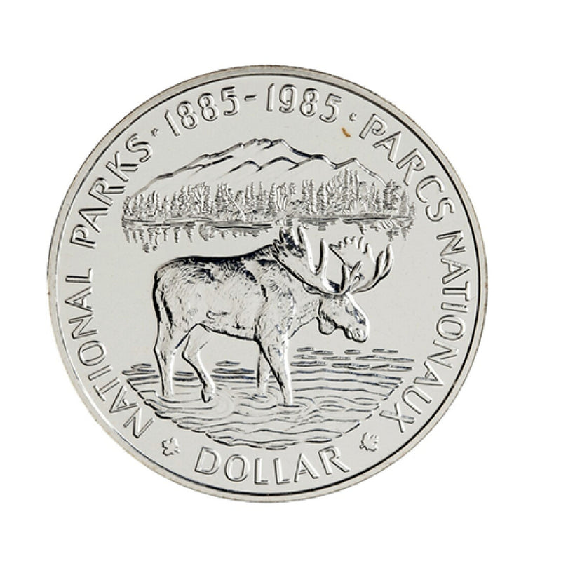1985 Canada Dollar National Parck Centennial Brillant Uncirculated Silver
