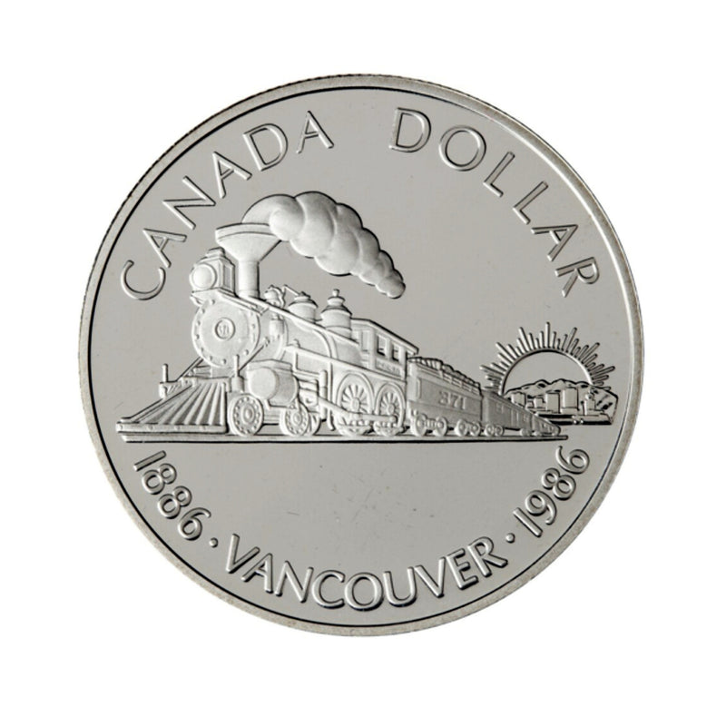 1986 Canada Dollar Vancouver Centennial  Proof Silver