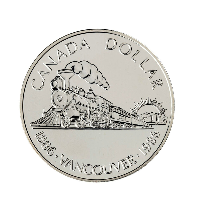 1986 Canada Dollar Vancouver Centennial Brillant Uncirculated Silver