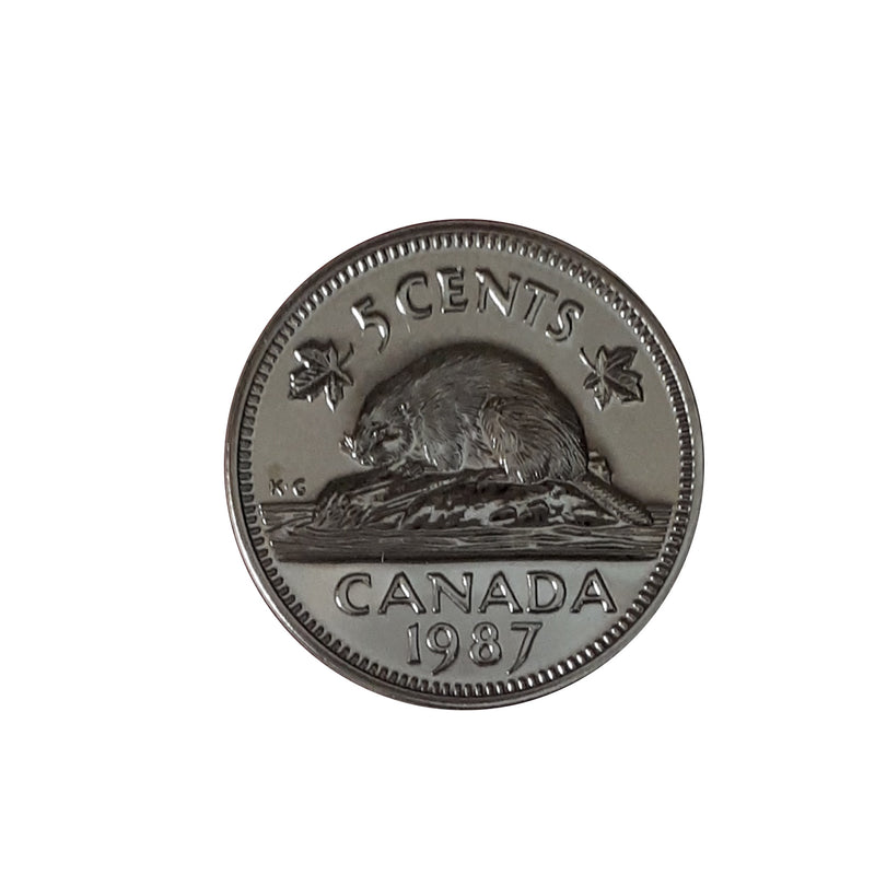 1987 Canada 5 Cents Specimen