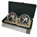 1988 Canada Calgary Olympic Winter Games Curling And Figure Skating Silver Set
