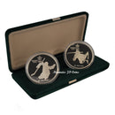 1988 Canada Calgary Olympic Winter Games Hockey And Biathlon Silver Set