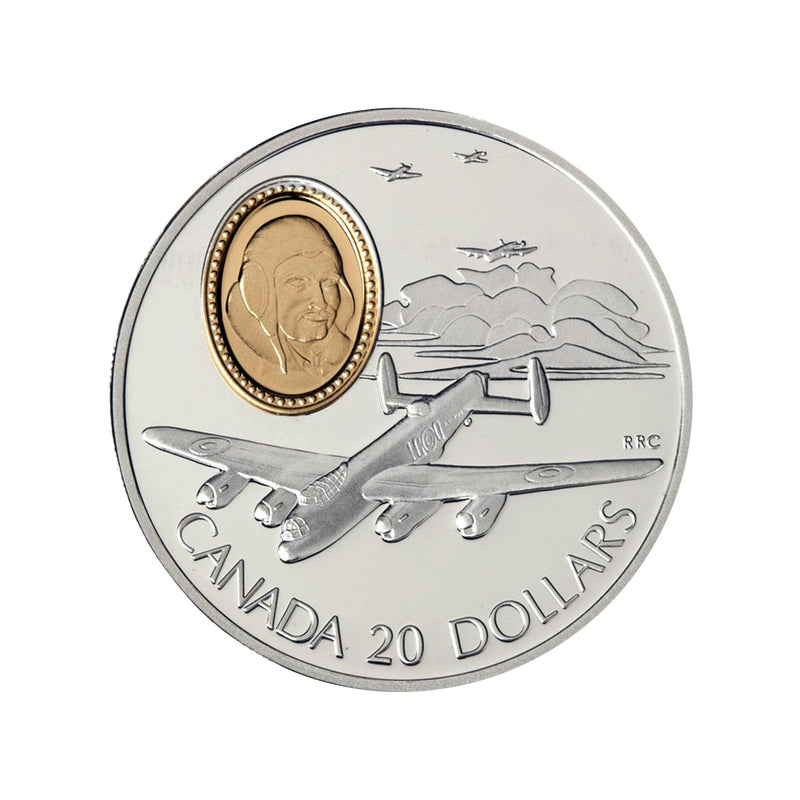 1990 Canada $20 Aviation Series I : Avro Lancaster Sterling Silver Coin