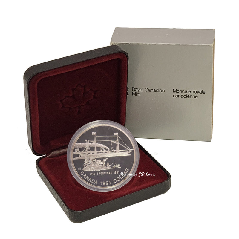 1991 Canada Dollar 175th Anniversary Of The Frontenac Proof Silver