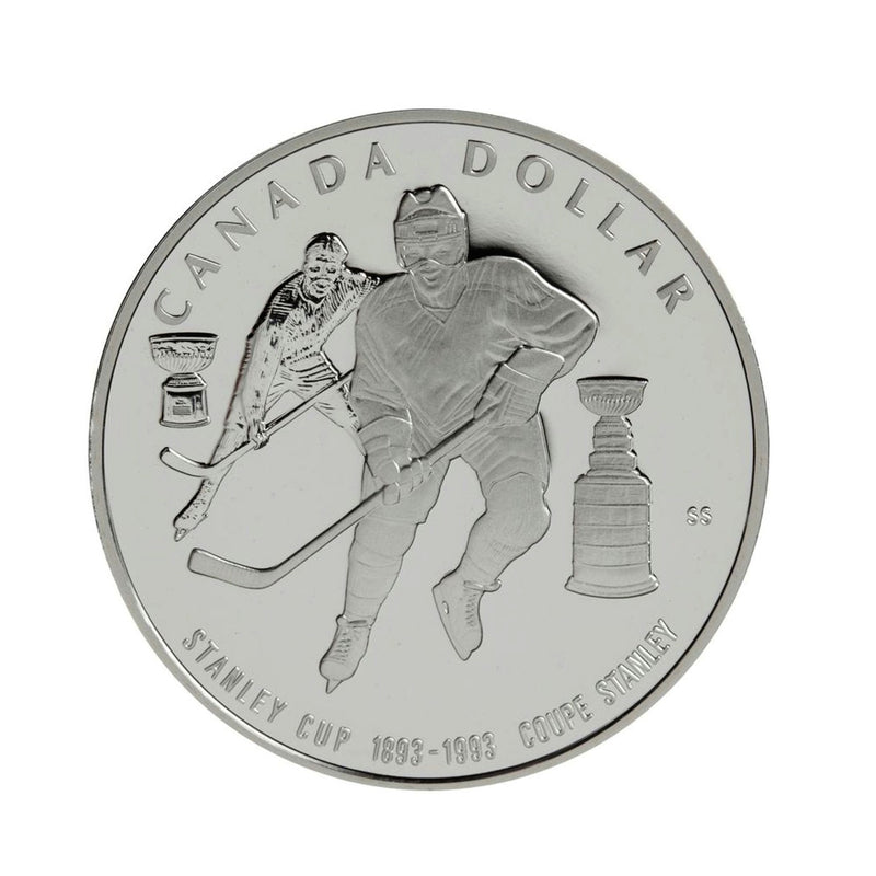 1993 Canada Dollar 100th Anniversary Stanley Cup Proof Silver