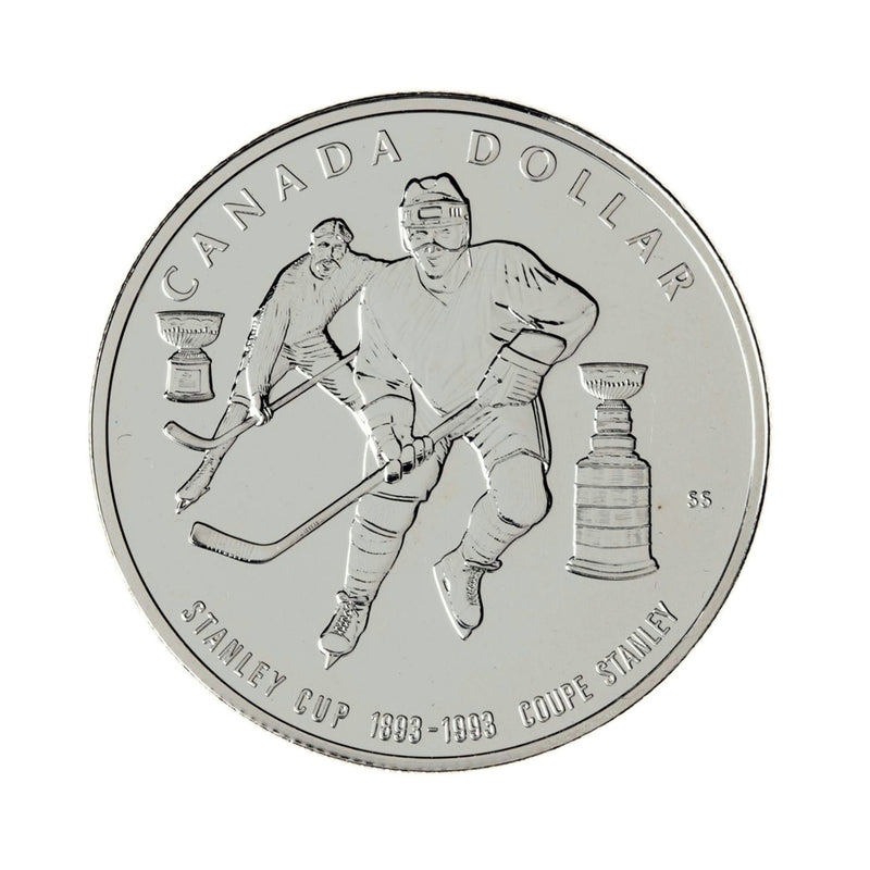 1993 Canada Dollar 100th Anniversary Of The Stanley Cup Brillant Uncirculated Silver