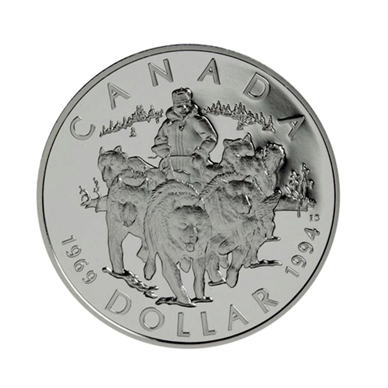 1994 Canada Dollar R.C.M.P. Northem Dog Team Patrol Proof Silver