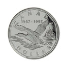 1997 Canada Dollar 10th Anniversary Of The One Dollar Loon (Flying Loon) Proof Silver