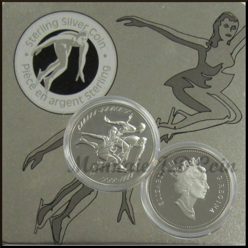 1998 Canada 50 Cents First Figure Skating Sterling Silver Proof
