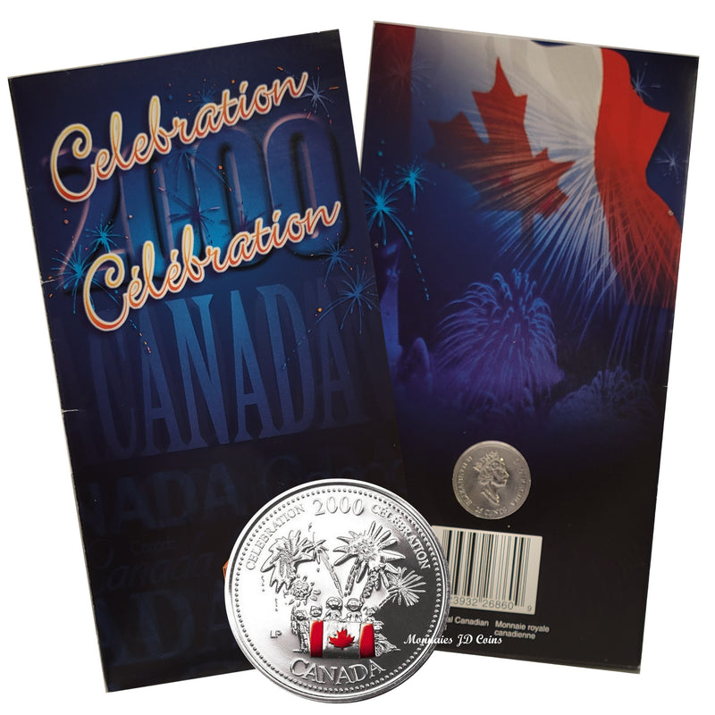 2000 Canada 25 Cents Canada Day Celebration Coloured Specimen Coin Original Mint