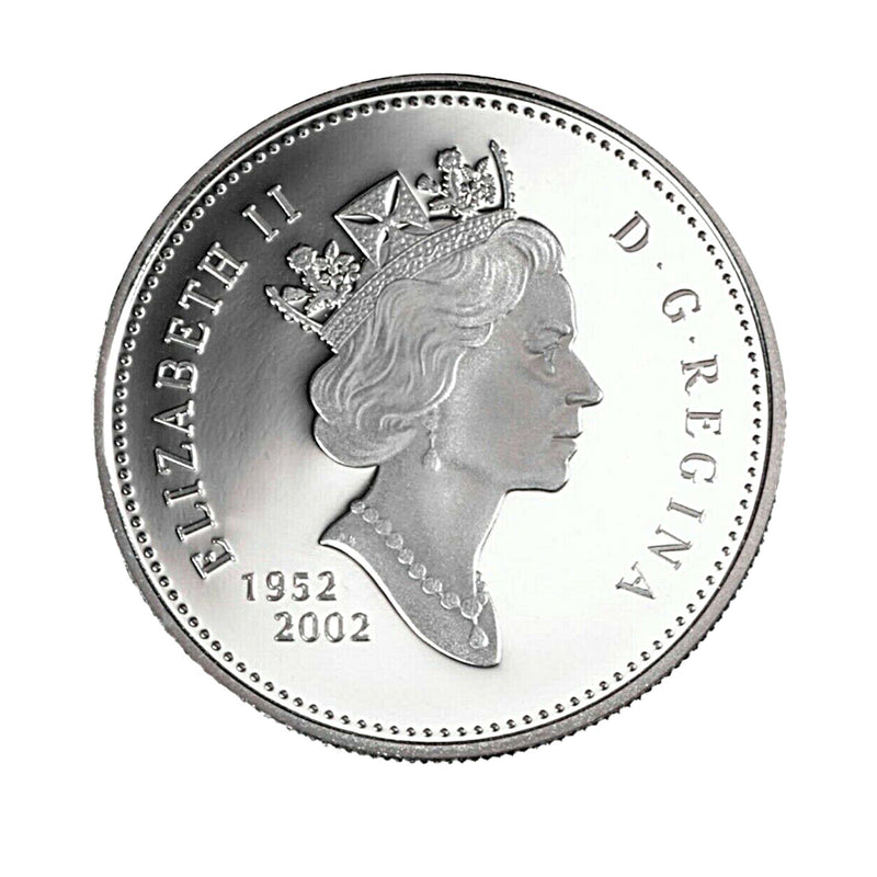 2002 Canada Dollar 50th Anniversary Queen Elisabeth II Golden Jubilee Proof Silver