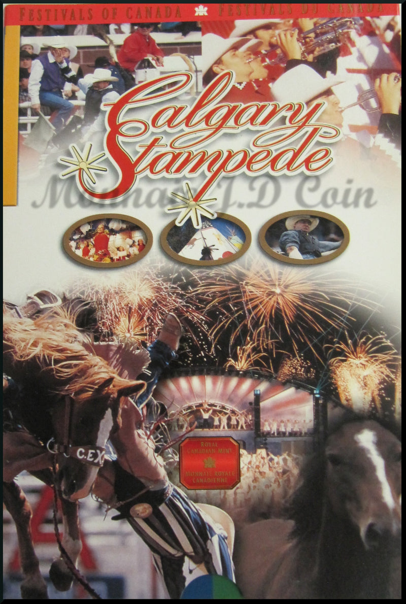 2002 Canada 50 Cents Festivals Of Canada Calgary Stampede Alberta Sterling Silver