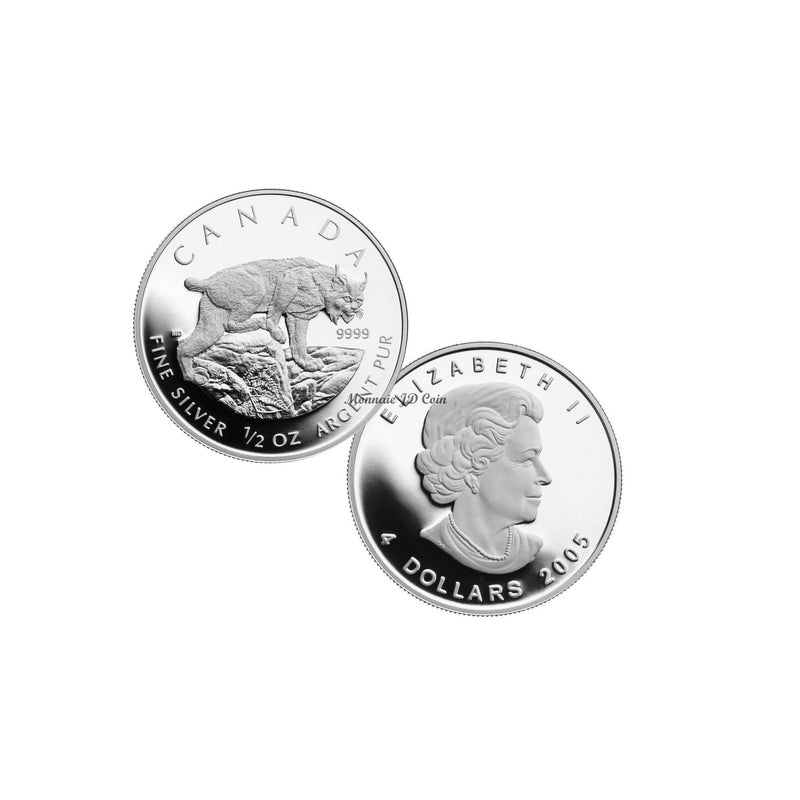 2005 Canada Proof set Fractional The Lynx .9999 Fine Silver 4-coin Set (1oz-1/10oz)