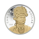 2007 Canada Dollar  Thayendanegea Gold Plated Proof Silver In Square Capsule