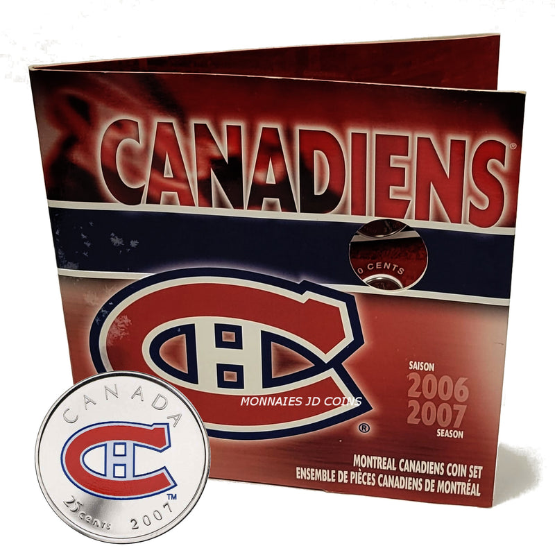 2007 Canada Montreal Canadiens NHL Coin Set With Colourized 25 Cents