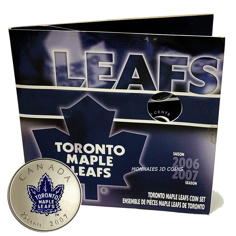 2007 Canada Toronto Maple Leafs NHL Coin Set With Colourized 25 Cents