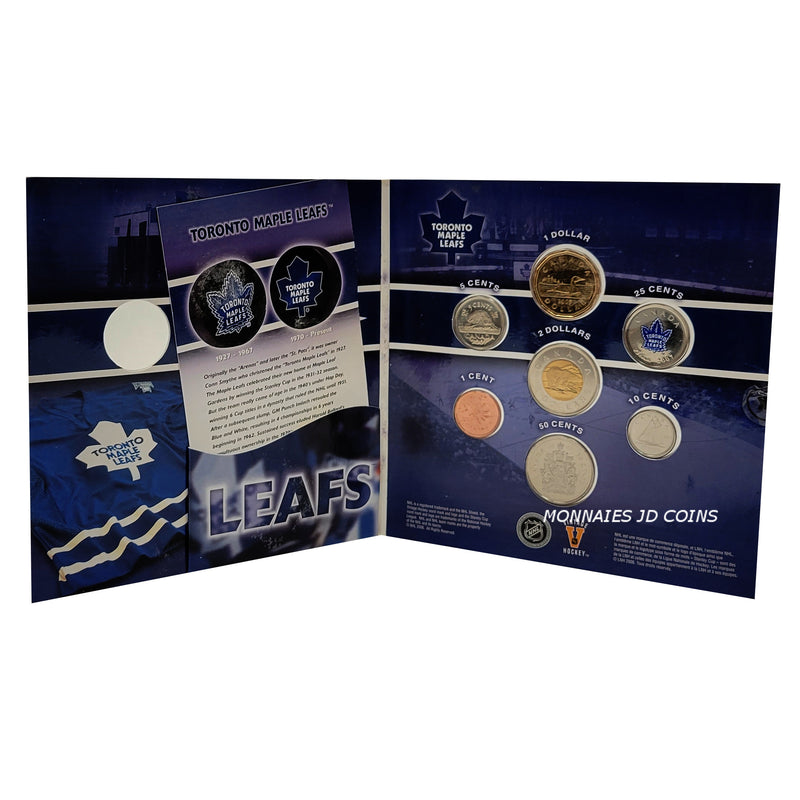 2007 Canada Toronto Maple Leafs NHL Coin Set With Colourized 25 Cents