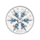 2007 Canada $20 Crystal Snowflake Series - Aquamarine Sterling Silver Coin