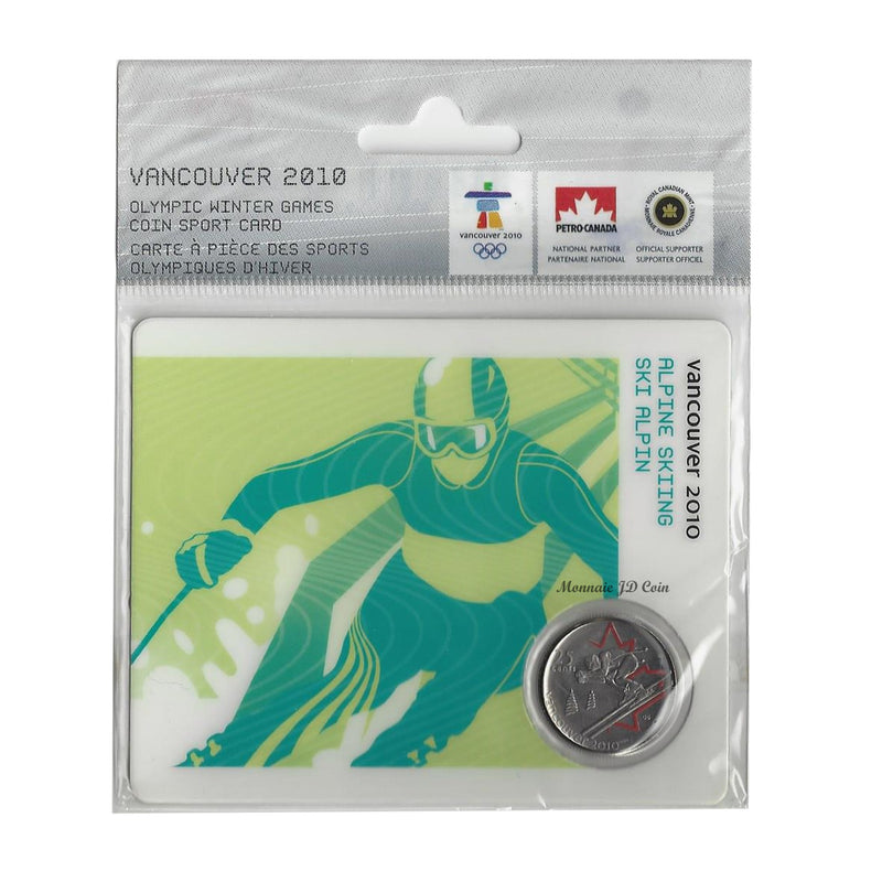 2008 Canada 25 Cent Alpine Skiing Petro-Canada Vancouver Olympics  Card 5/15