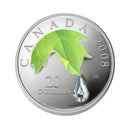 2008 Canada $20 Crystal Raindrop Silver Coin
