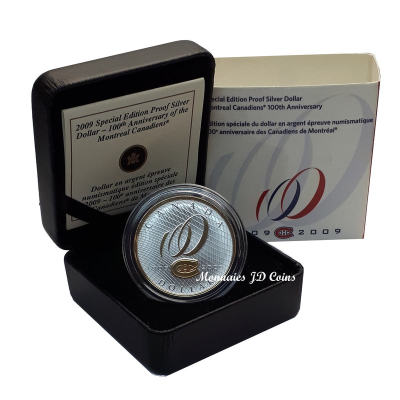 2009 Canada Dollar 100th Anniversary Montreal Canadiens Proof Silver