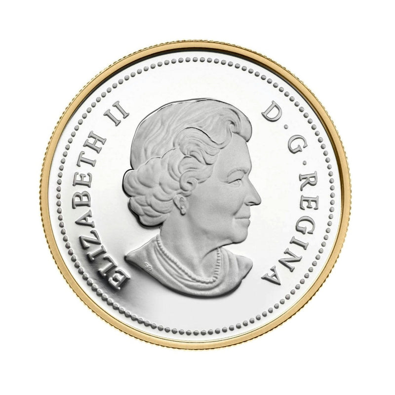 2010 Canada Dollar 100th Annversary Of The Royal Canadian Navy Gold Plated Proof Silver In Square Capsule