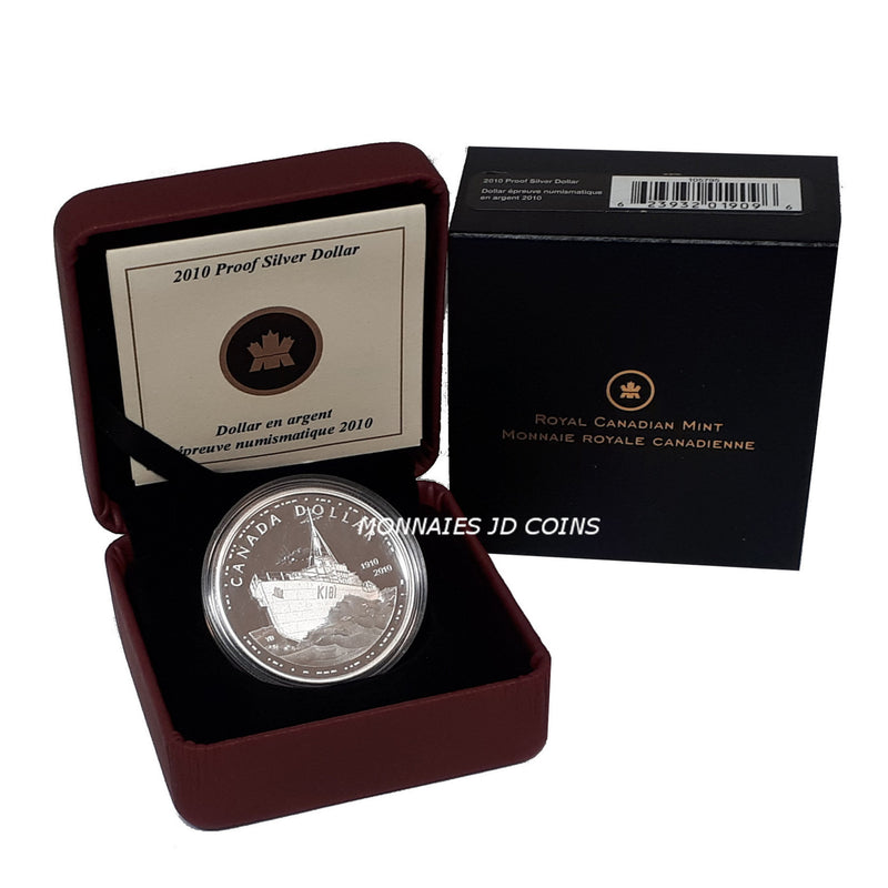 2010 Canada Dollar 100th Anniversary Of The Canadian Navy Proof Silver