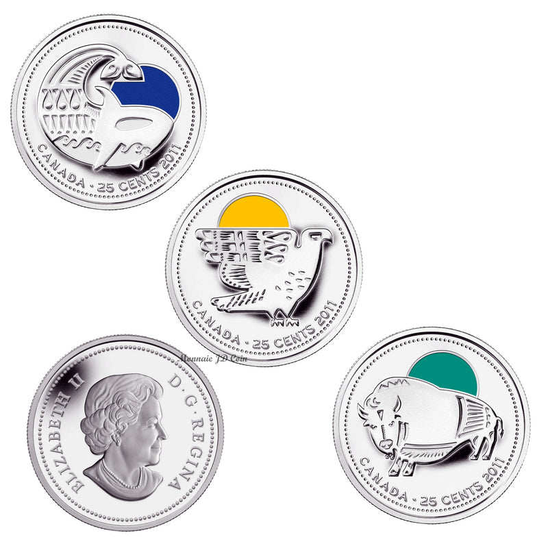 2011 Canada 25 Cent Parks Canada Our Legendary Nature 3 Coin Sterling Silver Set