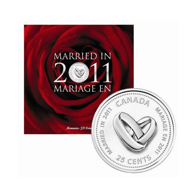 2011 Canada Wedding 7 Coin Gift Set With Struck 25 Cent