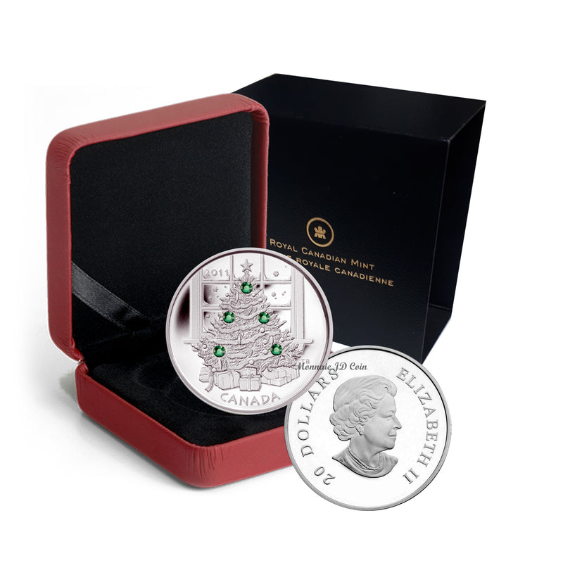 2011 Canada $20 Christmas Tree Fine Silver Coin