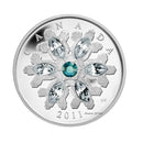 2011 Canada $20 Emerald Crystal Snowflake Fine Silver