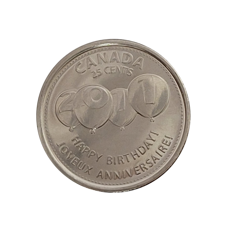 2011 Canada 25 Cents Four Balloons Birthday Proof Like Coin