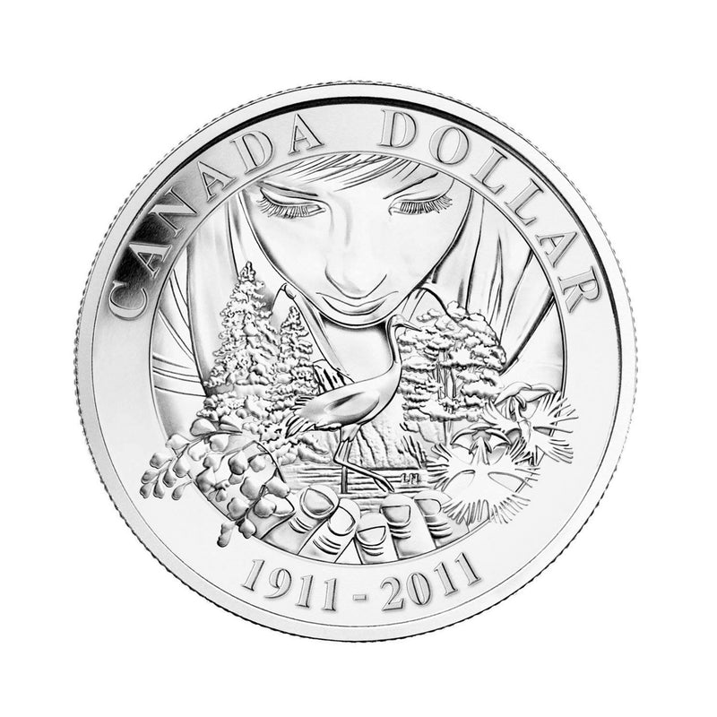 2011 Canada Dollar 100th Anniversary Of The Canada Parks Brillant Uncirculated Silver