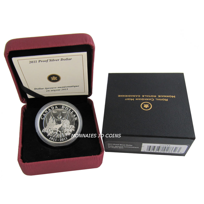 2011 Canada Dollar 100th Anniversary Of The Canada Parks Proof Silver