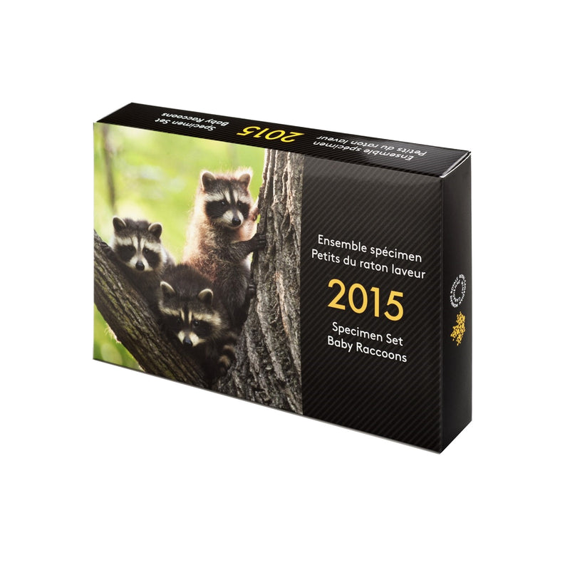 2015 Canada Specimen Set Special Editon Baby Raccoons $2 Dollar