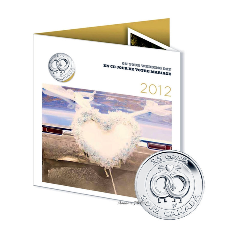 2012 Canada Wedding 6 Coin Gift Set With Struck 25 Cent