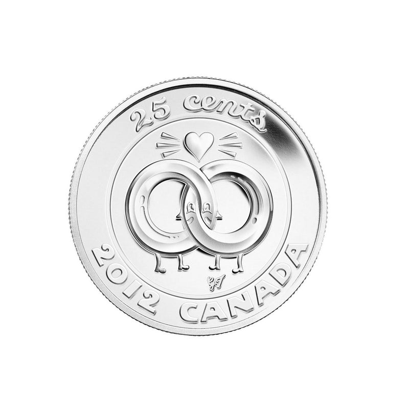 2012 Canada Wedding 6 Coin Gift Set With Struck 25 Cent