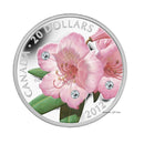 2012 Canada $20 Swarovski Crystals - Rhododendron Fine Silver (No Tax)