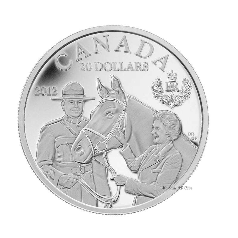 2012 Canada $20 The Queen's Visit to Canada RCMP Fine Silver