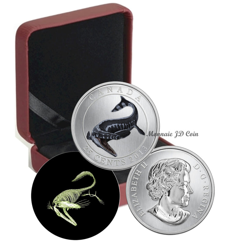 2013 Canada 25 Cents Prehistoric Animals-Tylosaurus Pembinensis