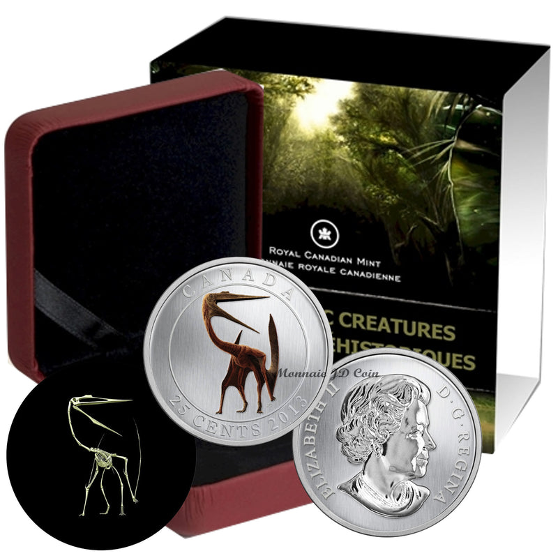 2013 Canada 25 Cents Prehistoric Animals-Quetzalcoatlus